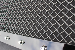 Stainless steel studs in multiple finishes; can also be removed completely on most grilles