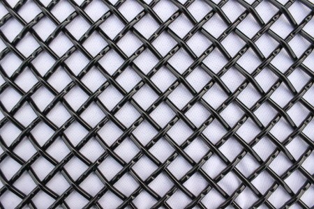Stainless steel grille mesh available in flat black, glossy black, or mirror polish