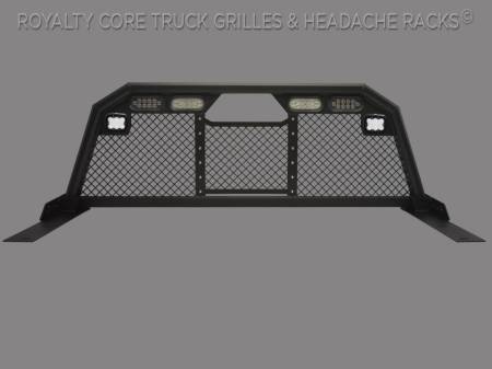 Royalty Core - Dodge Ram 2500/3500/4500 2010-2021 RC88 Billet Headache Rack w/ Integrated Taillights & Dura PODs