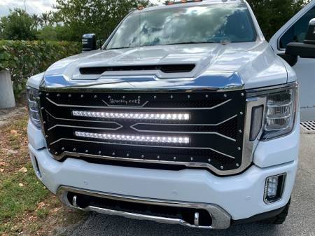 Royalty Core - 2020-2023 GMC 2500/3500 HD RC4 DOUBLEX Layered with TWO 30" Curved LED Grille
