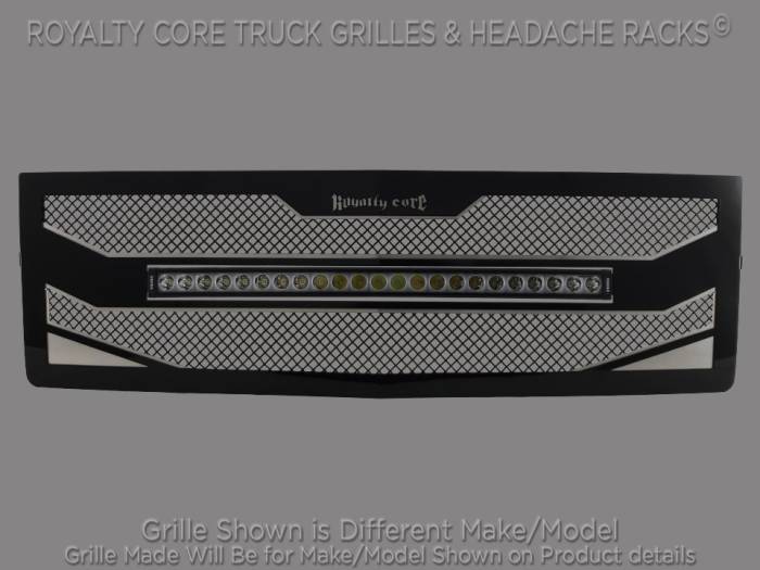 Royalty Core - Chevrolet Silverado Full Grille Replacement 2500/3500 HD 2011-2014 RC4X Layered 30" Curved LED Grille