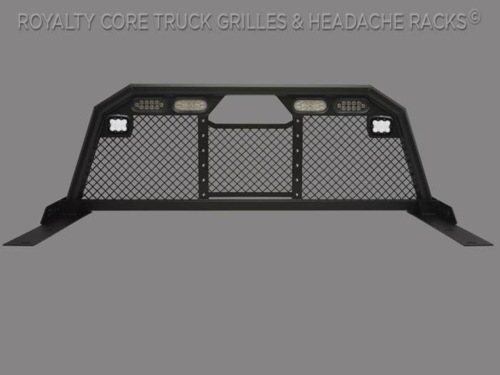 Royalty Core - Dodge Ram 2500/3500 2003-2009 RC88 Billet Headache Rack w/ Integrated Taillights & Dura PODs