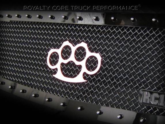 T-Rex Easy Install 6" Brass Knuckles Grille Logo
