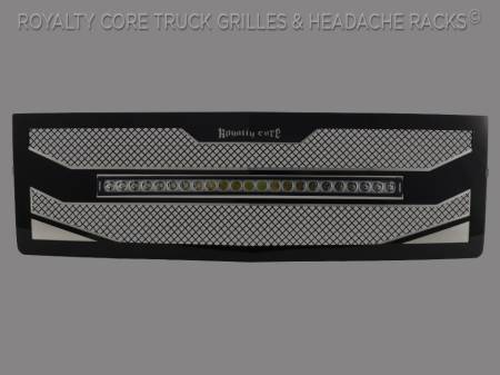 Royalty Core - Chevrolet Silverado 1500 2014-2015 RC4X Layered 30" Curved LED Grille (NON Z71)