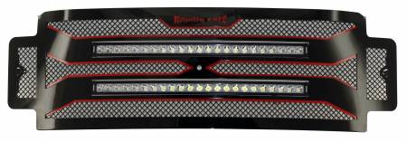 Ford Super Duty 2017 - 2019 F-250/F-350/F-450 RC4 DOUBLEX Layered with TWO 30" Curved LED Grille