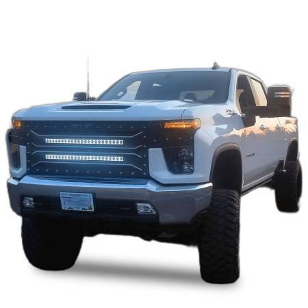 Grilles - RC4 DoubleX - Royalty Core - 2020-2022 Chevrolet 2500/3500 HD RC4 DOUBLEX Layered with TWO 30" Curved LED Grille