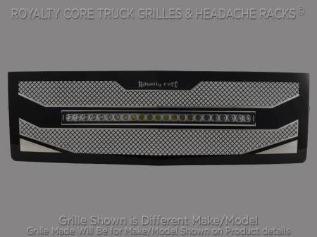 Dodge Ram 1500 2019 RC4X Layered 30" Curved LED Grille (Laramie Longhorn & Limited)