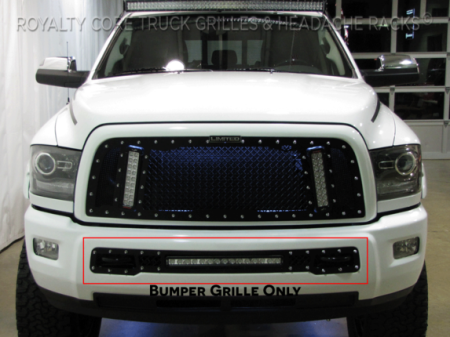 2500/3500/4500 - 2010-2012 2500/3500/4500 Grilles - Royalty Core - Dodge Ram 2010-2012 Bumper Grille with 20" LED Bar