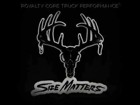 SIZE MATTERS DEER EMBLEM