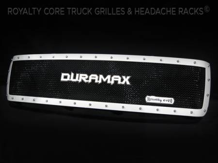 Gallery - CUSTOM GRILLES - Royalty Core - Chevy HD Grille Color Matched with Duramax Color matched