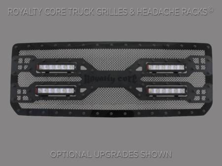 Grilles - RC5X - Royalty Core - Royalty Core GMC Sierra 2500/3500 HD 2015-2019 RC5X Quadrant LED Stainless Steel Truck Grille