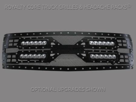 Royalty Core Chevrolet Silverado Full Grille Replacement 2500/3500 HD 2007-2010 RC5X Quadrant LED Grille