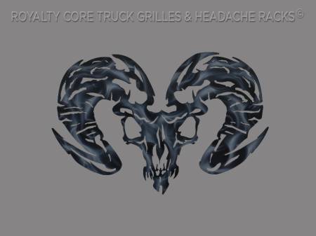Emblems - Royalty Core - Ram Skull Airbrushed